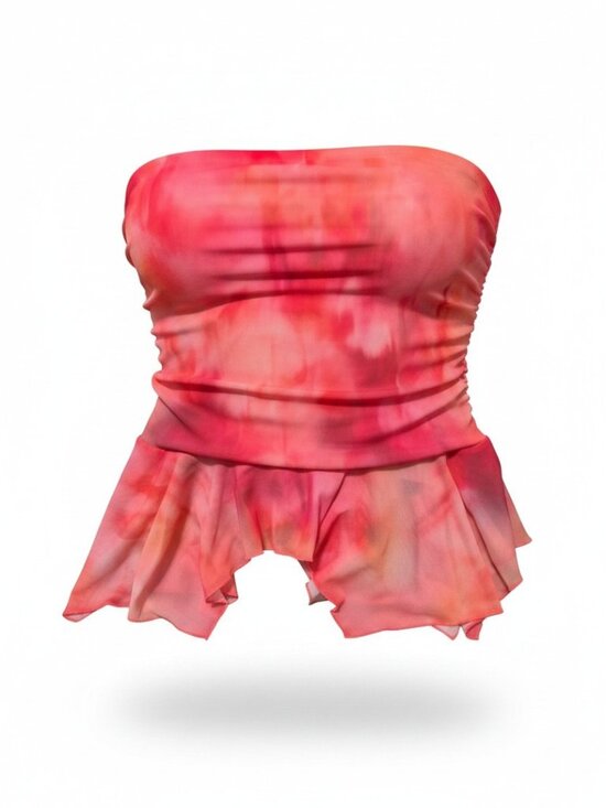 Madden Nyc Tops - NWT Madden NYC Women’s Peplum Tube Top Size L (12-14) Pullover Sleeveless Coral